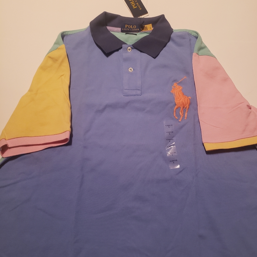 Ralph Lauren Polo Men's Mesh Polo Shirt Multicolor